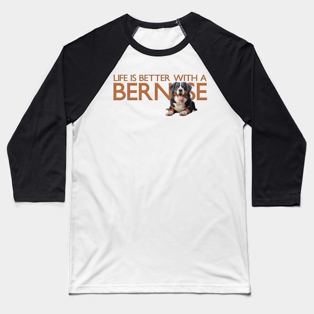 Bernese mountain dog Baseball T-Shirt by Bernesemountaindogstuff